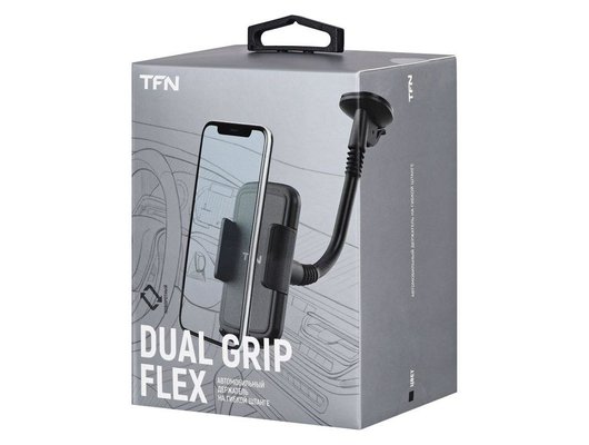 Держатель для телефона TFN Dual Grip Flex гибкая штанга black (TFN-HL-UNIWIND2)